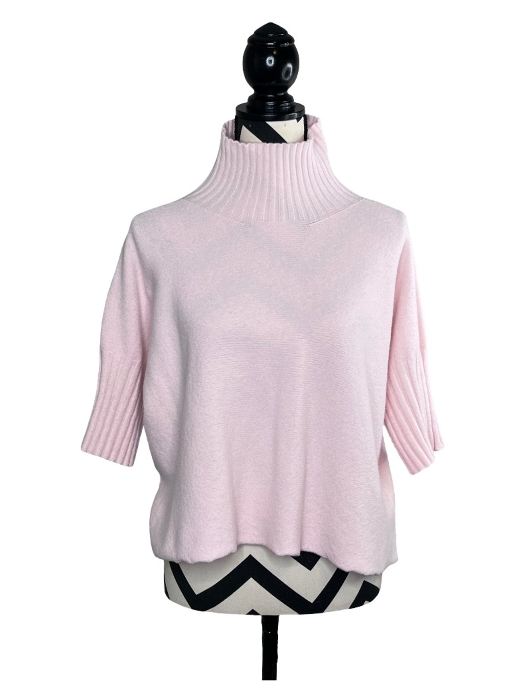 Alexandre Laurent Paris Sz M Light Pink Oversized Short-Sleeve Sweater